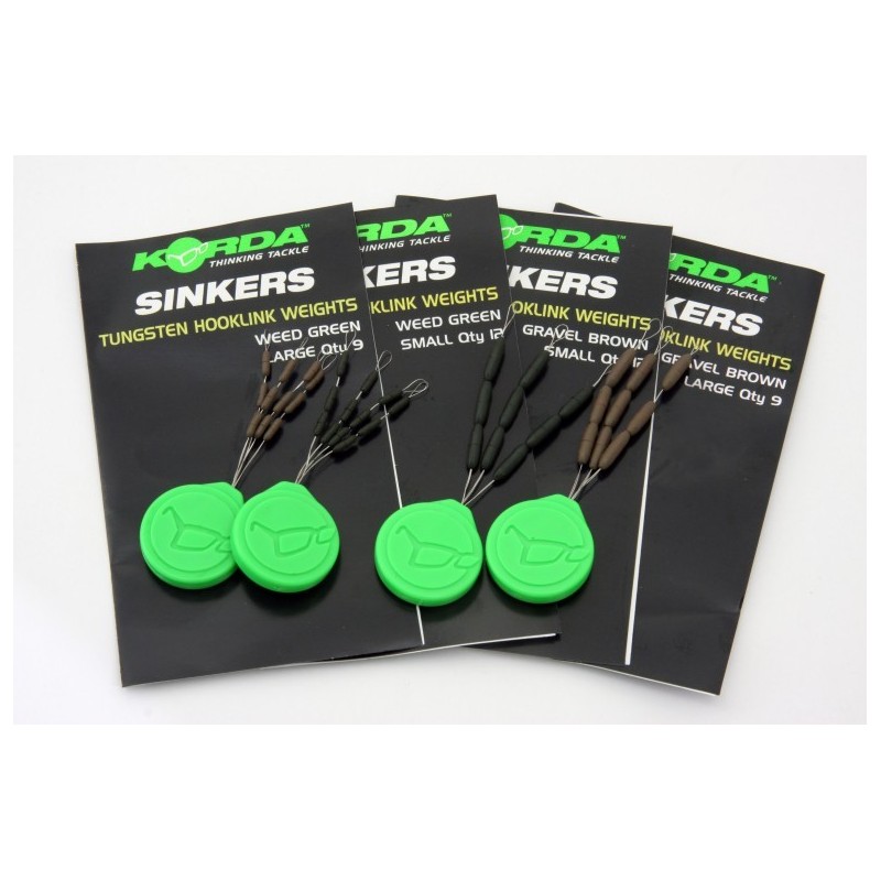 Sinker Tungsten Hooklink Weight - 9 pieces - Medium Green