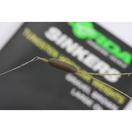 Sinker Tungsten Hooklink Weight - 9 pieces - Medium Green - en stock - Perles et stop-float