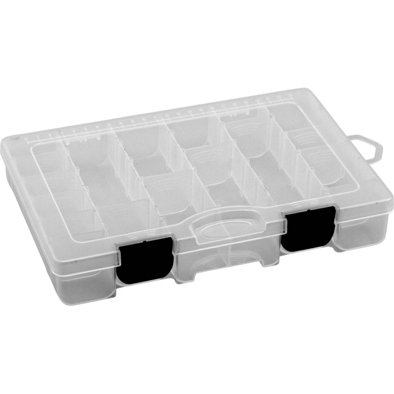 Boite plastique 18 cases - 27x18x4,3cm