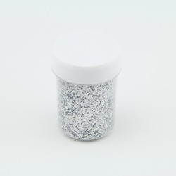 Paillettes rondes Argent - 0,4mm - 40 ml pour plastique liquide - PLSPAI007
