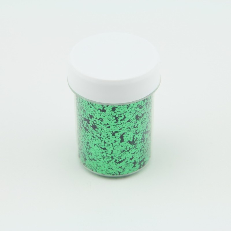 Paillettes rondes Citron Vert - 1mm - 40 ml  pour plastique liquide - PLSPAI416