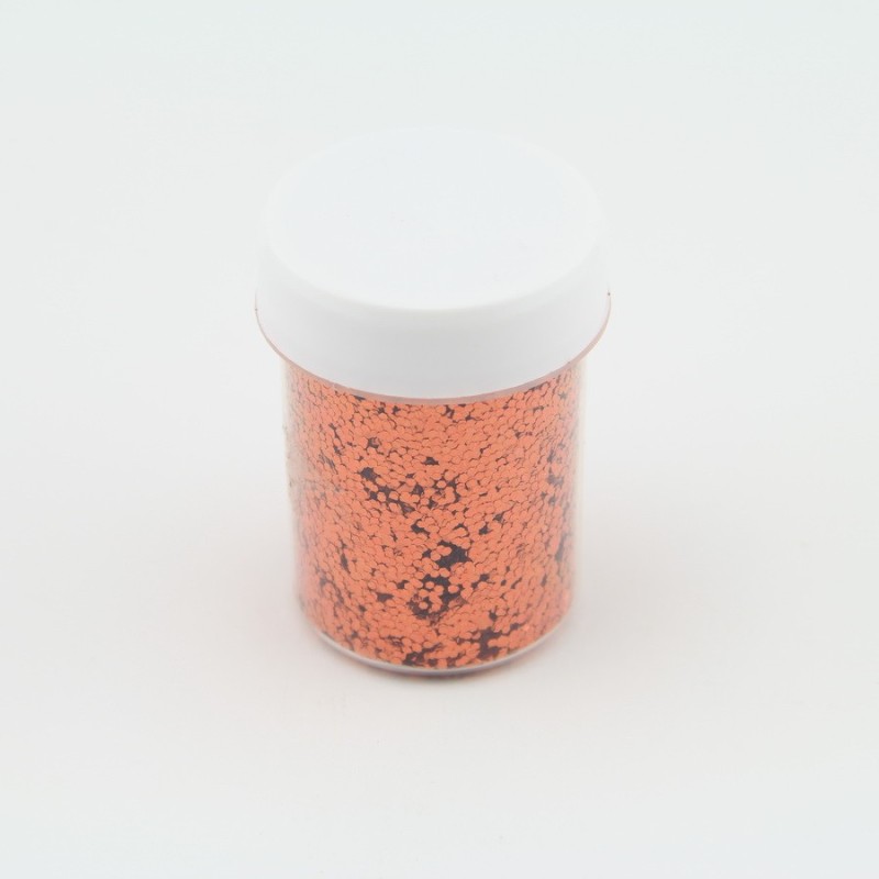 Paillettes rondes Orange - 1,6mm - 40 ml  pour plastique liquide - PLSPAI423