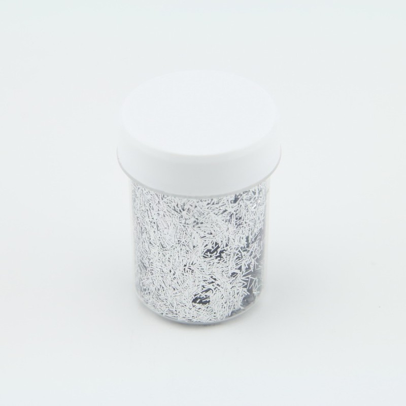 Paillettes Batonnet Argent - 3x0,25mm - 40ml pour Plastique Leurre liquide  - en stock - Paillettes Batonnets