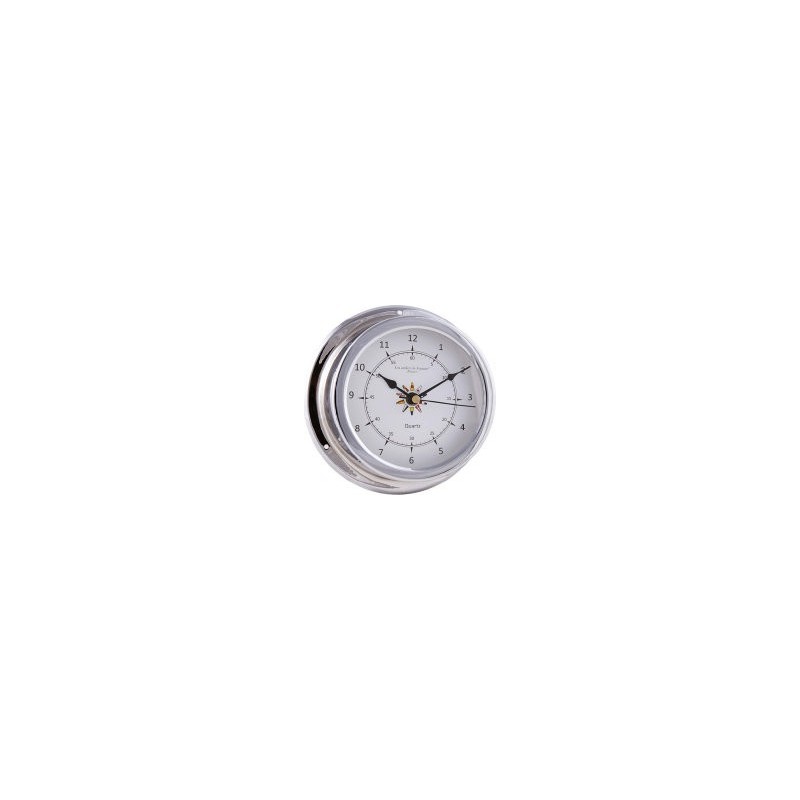 Horloge Marine 12 Heures - CHROME Fond Drapeau 145 mm