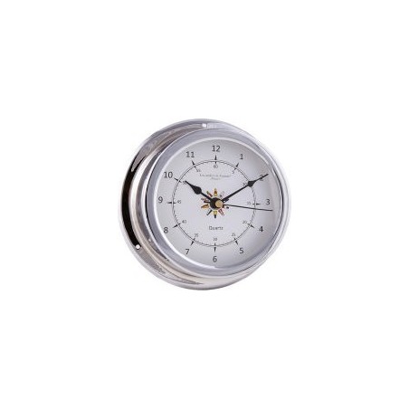 Horloge Marine 12 Heures - CHROME Fond Drapeau 145 mm