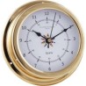 Horloge Marine 12 Heures - LAITON Fond Drapeau 145 mm