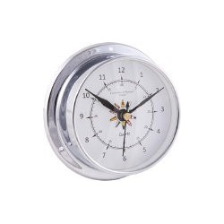 Horloge Marine 12 Heures - CHROME Fond Drapeau 115 mm