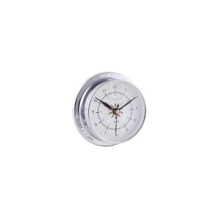 Horloge Marine 12 Heures - CHROME Fond Drapeau 115 mm
