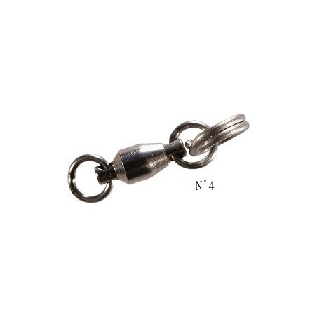 EMERILLON ROULEMENT POWERROLL RING PR-12 4  (2/pack) - en stock - Emerillons avec Roulement