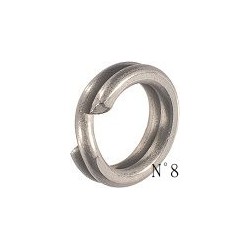 ANNEAUX BRISES RENFORCES SPLIT RING HEAVY 8 SILVER V  150lb  - DECOY ---ndd