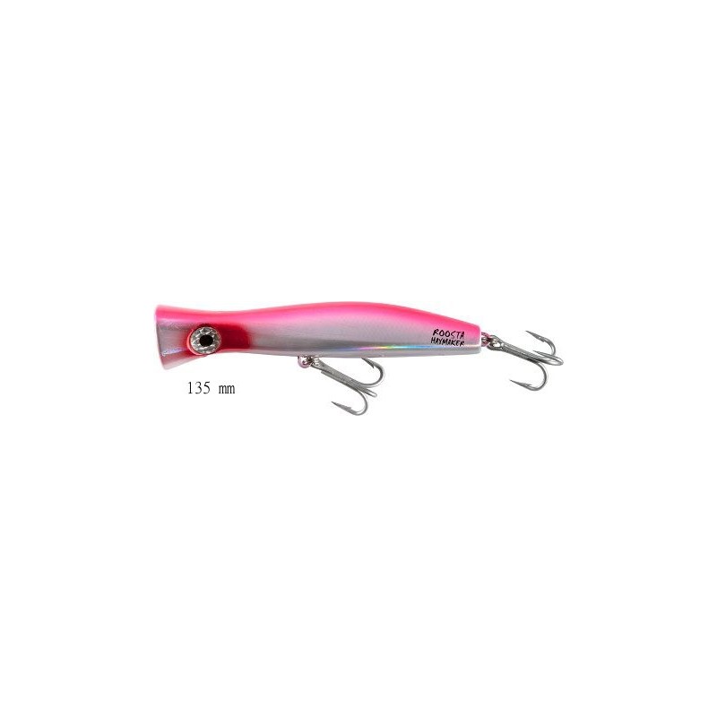 LEURRE HALCO ROOSTA POPPER  135 PINK SILVER