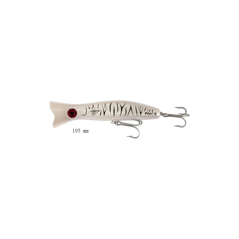 LEURRE HALCO ROOSTA POPPER 135 H77 WHITE TIGER